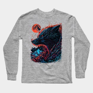 night wolf Long Sleeve T-Shirt